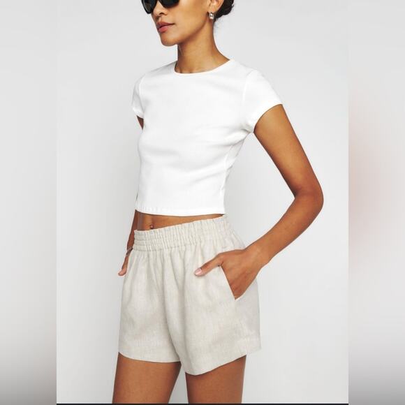 Reformation Cream Women's Shorts - Picture 1 of 5